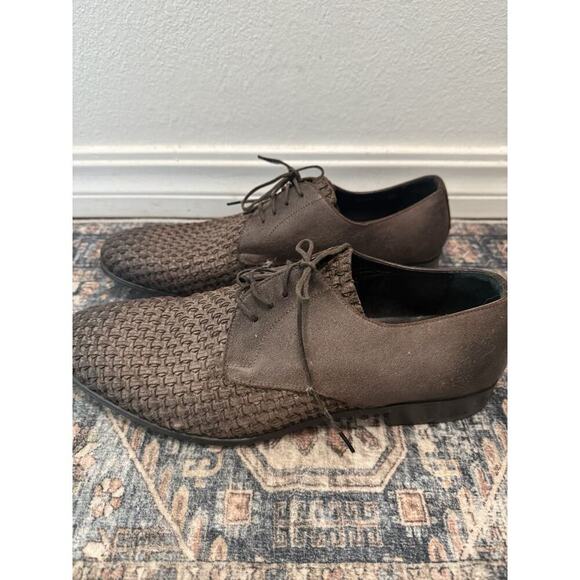 Dolce & Gabbana Brown Leather Suede Derby Formal Shoes SZ 10 Or Euro 43 - Picture 4 of 9